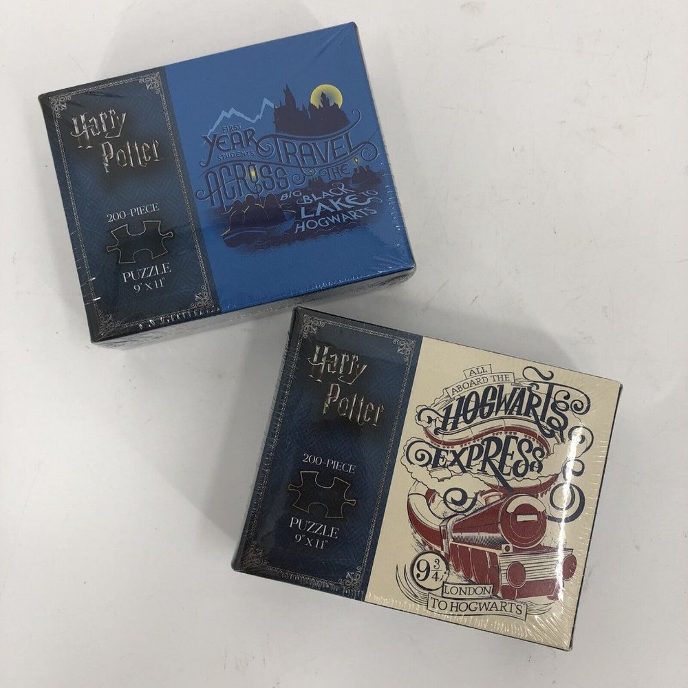 Harry Potter Journey to Hogwarts & Hogwarts Express 200 Pc Puzzles Sealed Lot 2